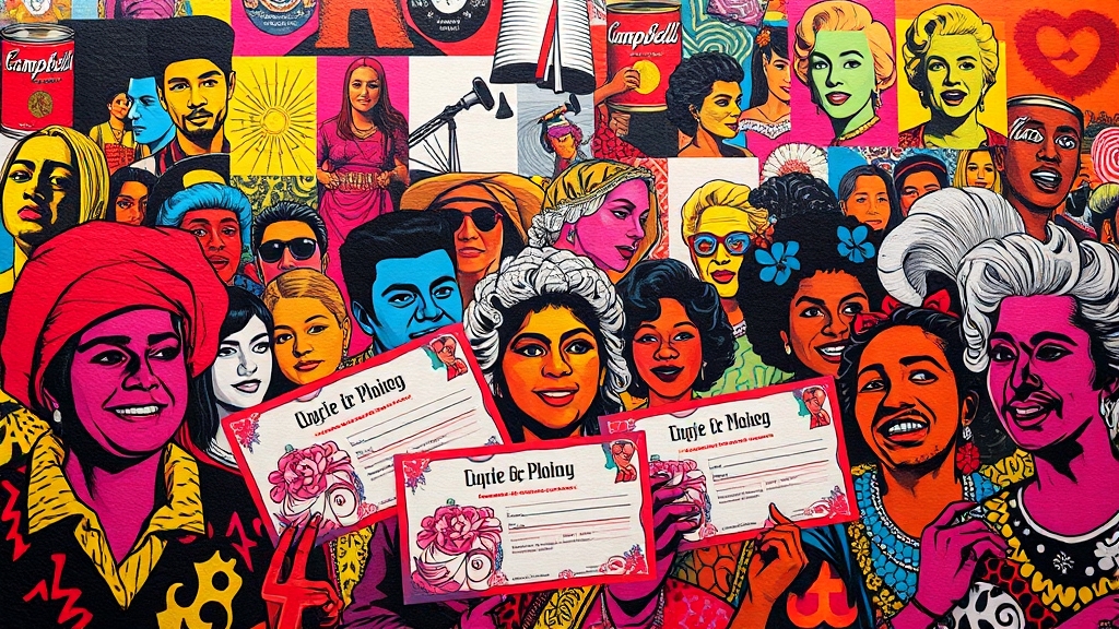 문화상품권, 이렇게 다양해요 (popart 스타일)