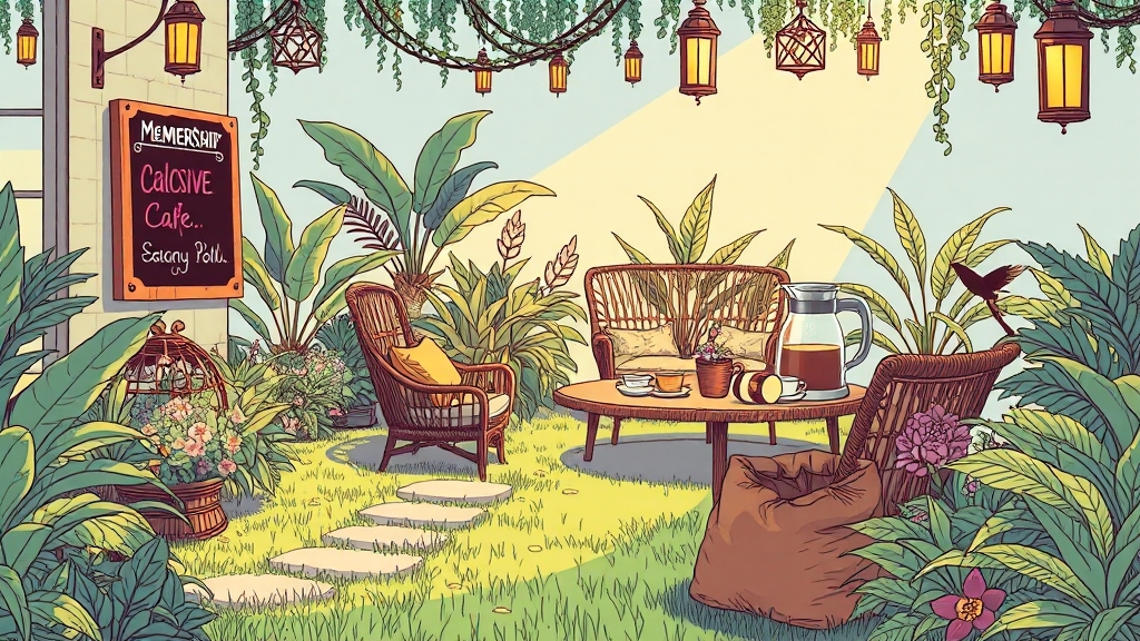 성공적인 카페 운영을 위해 (illustration 스타일)