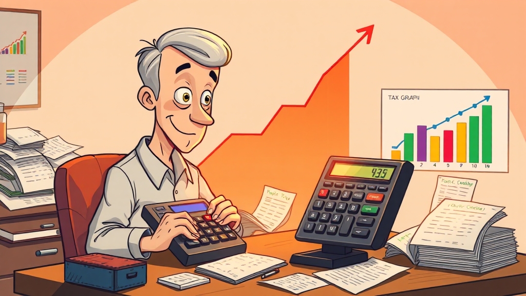 퇴직금 세금, 어떻게 계산될까? (cartoon 스타일)