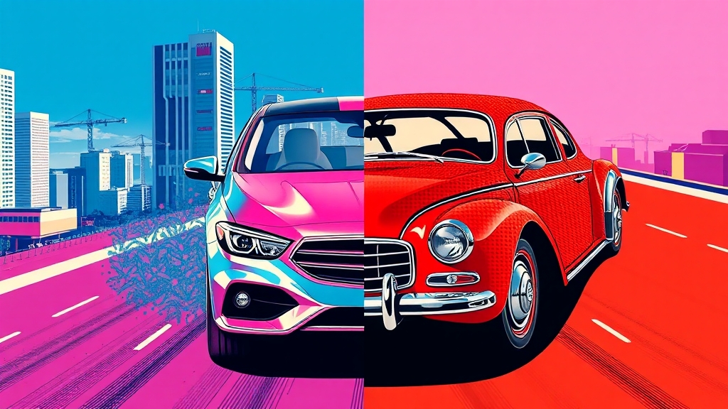 리스 vs 장기렌트, 나에게 맞는 선택은? (차이점 비교) (popart 스타일)