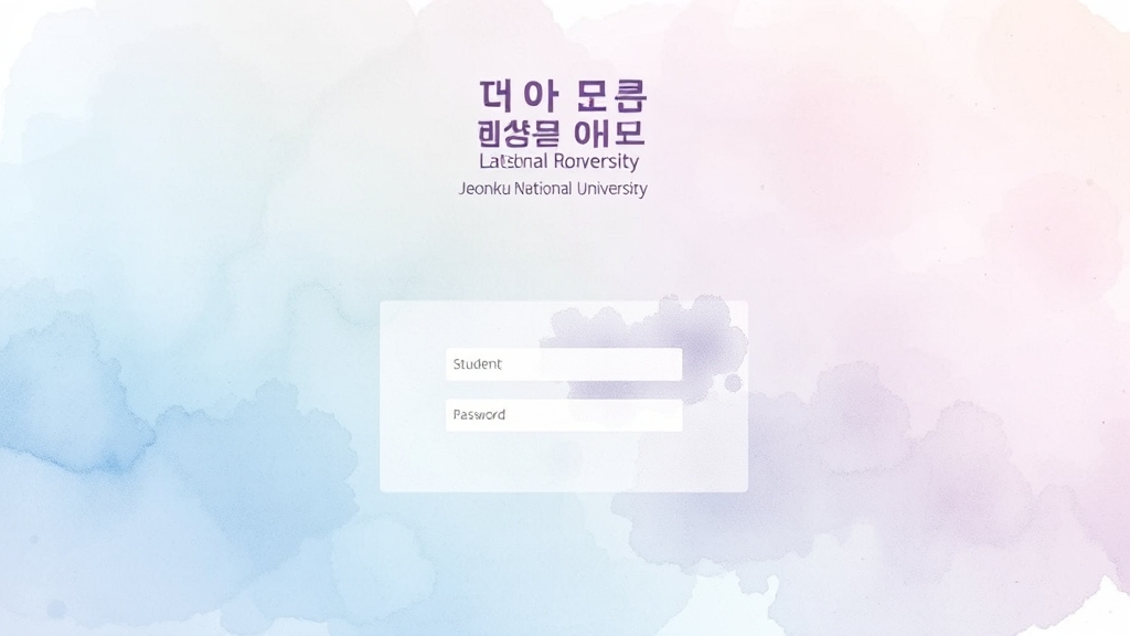 LMS 로그인 방법 (watercolor 스타일)