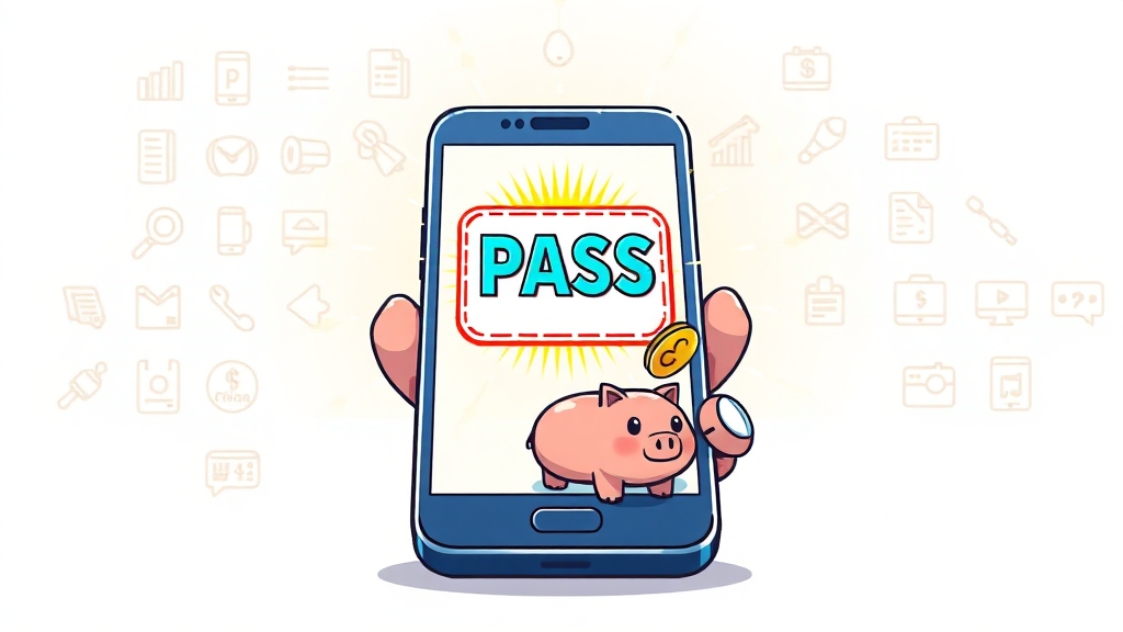 PASS 인증서, 발급부터 활용까지 (cartoon 스타일)