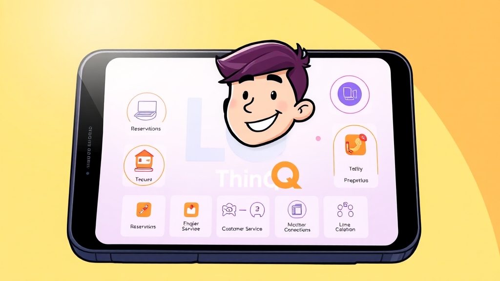 ThinQ 앱 스마트 활용법 (cartoon 스타일)