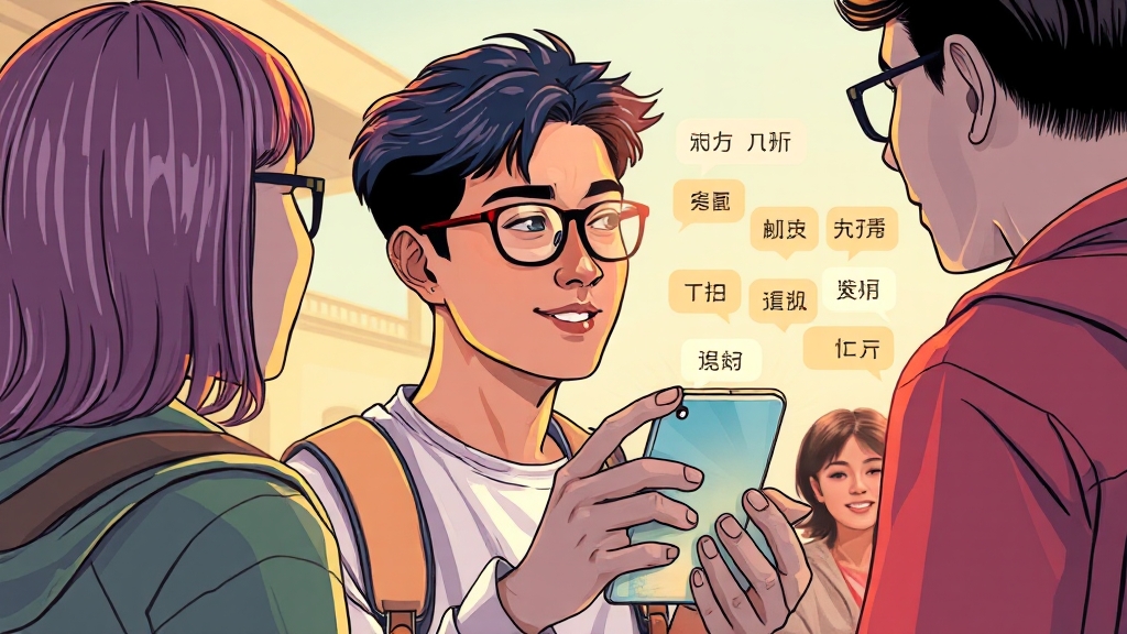 해외여행 및 외국인 대화, 이렇게 활용해보세요! (illustration 스타일)