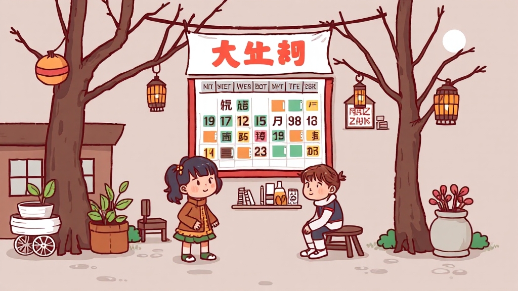 캘린더 공유 및 협업 (cartoon 스타일)