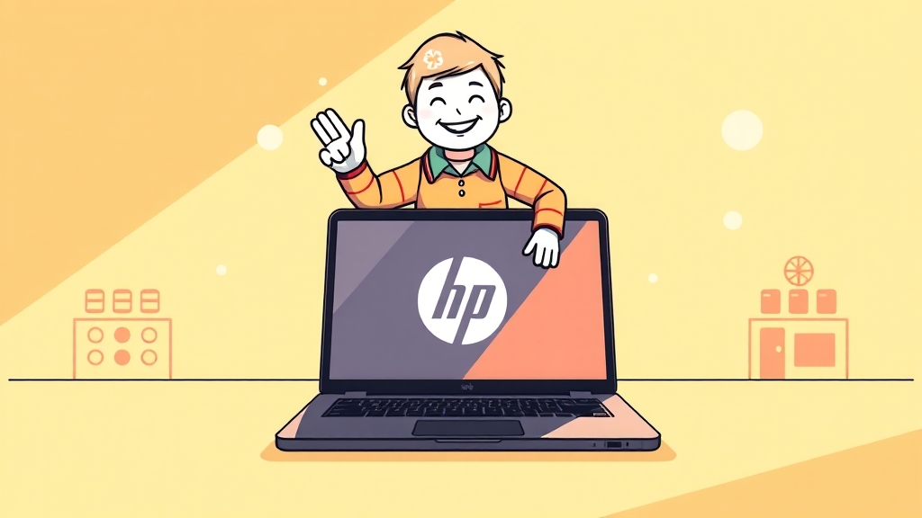 HP Care Pack 및 추가 서비스 (cartoon 스타일)