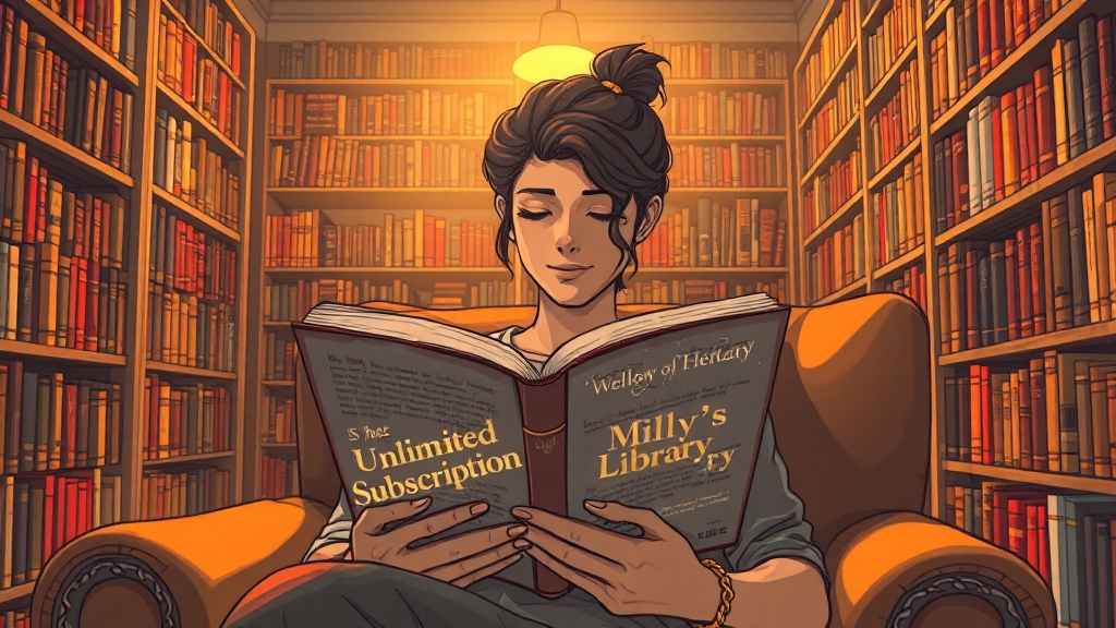 밀리의 서재, 독서 문화를 바꾸다 (illustration 스타일)