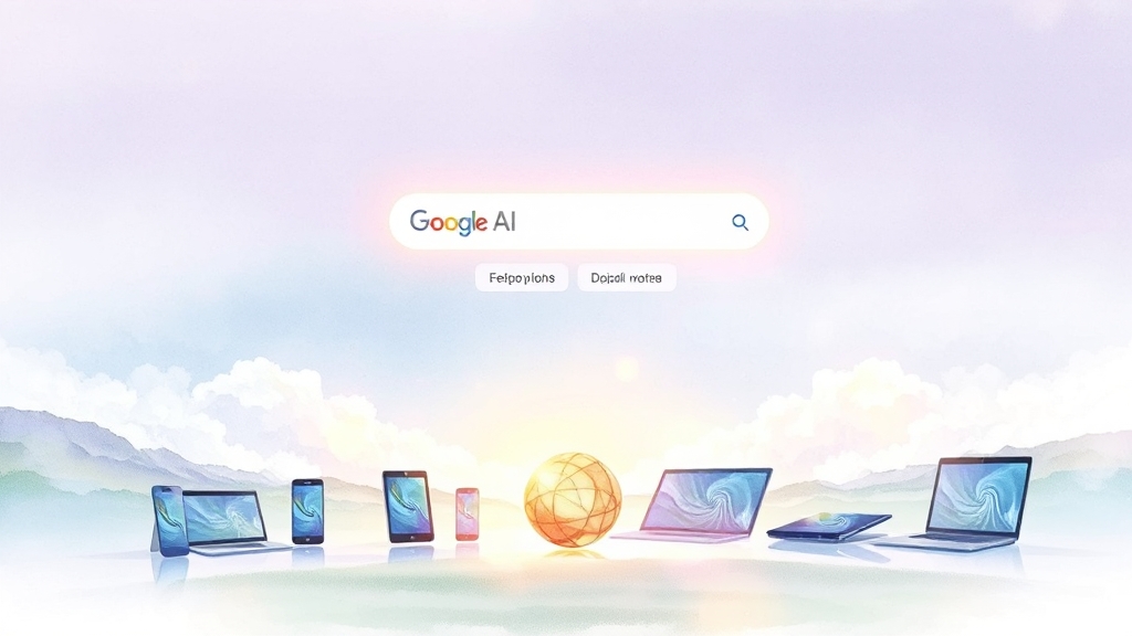 제미나이 사용법: AI 모드, 앱, 웹 (watercolor 스타일)