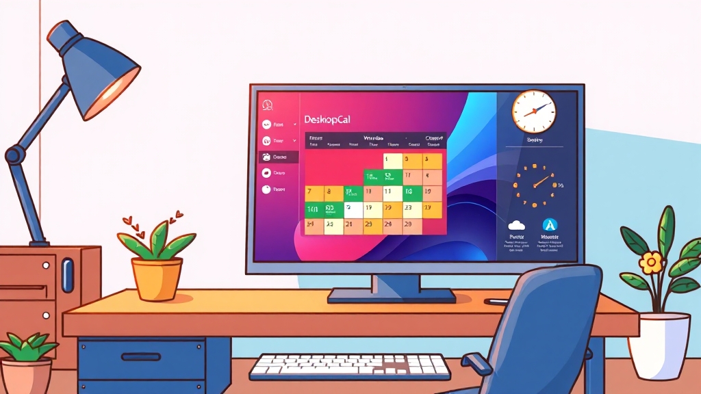 DesktopCal 및 BeWidgets 활용 (cartoon 스타일)
