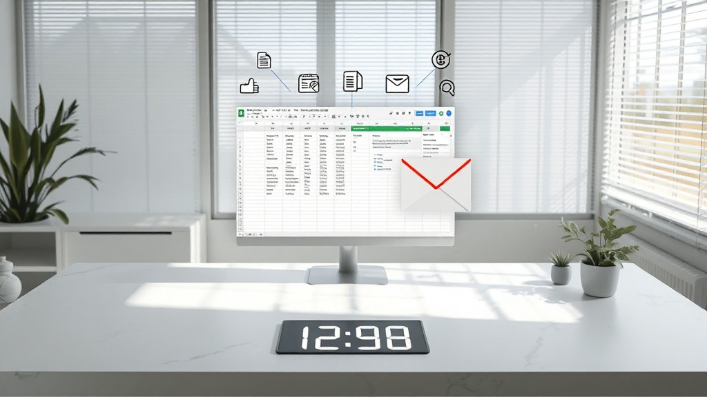 구글 시트 & Gmail 연동, 자동화 설정 방법 (realistic 스타일)
