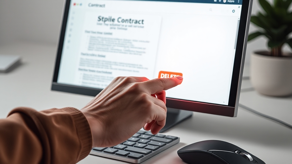 단계별 매물 삭제 절차 (realistic 스타일)