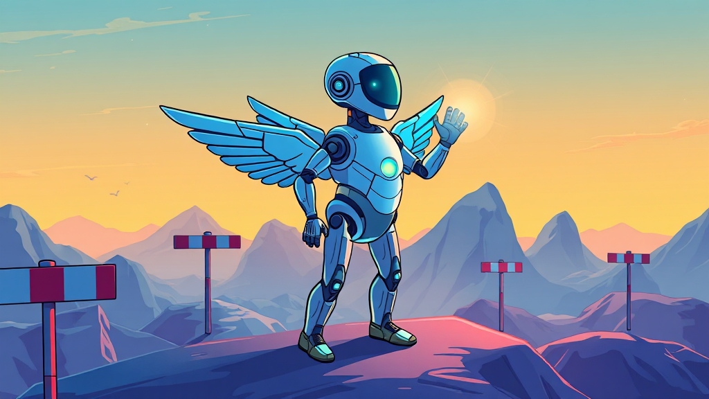 제미나이 AI, 한계와 발전 (cartoon 스타일)