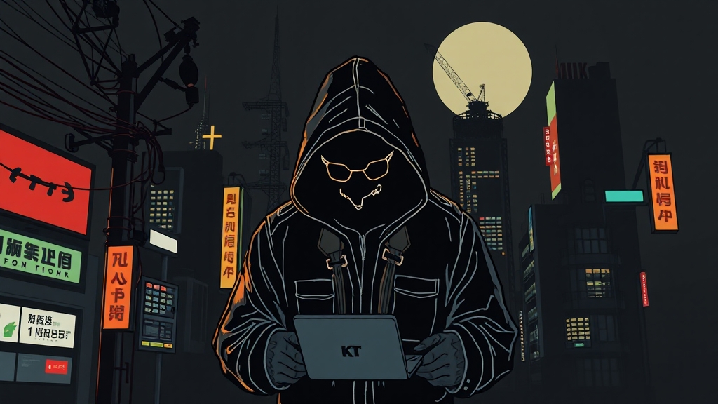 KT 소액결제 해킹 현황 (illustration 스타일)