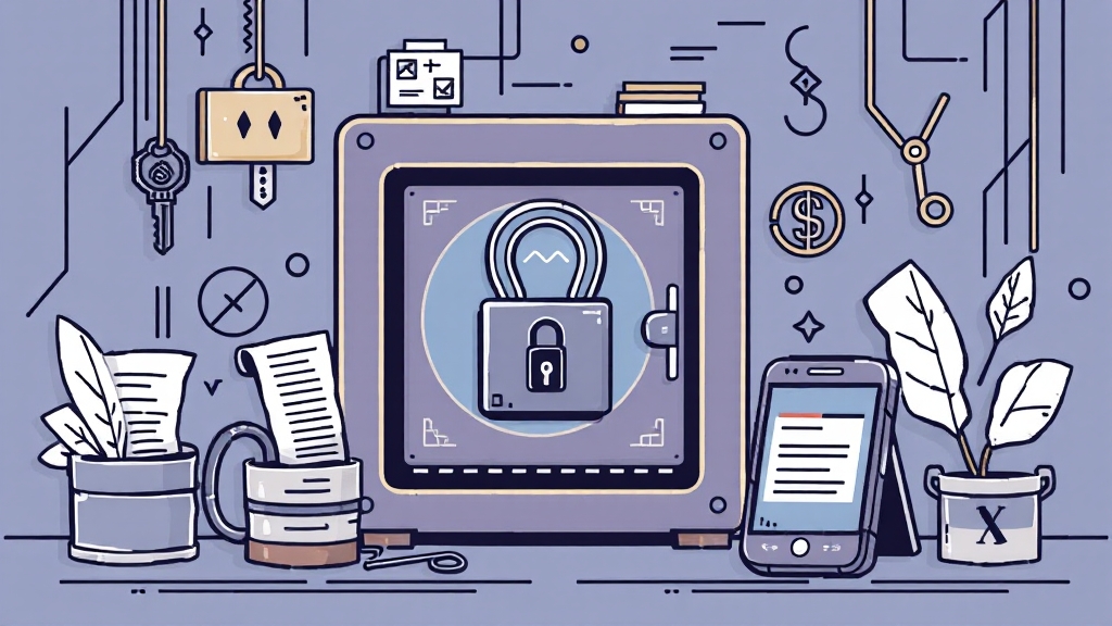소액결제 해킹 예방 습관 (illustration 스타일)