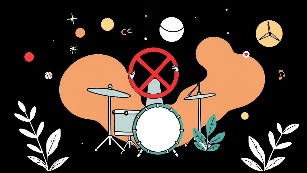 자동 북치기 사용 시 주의사항 (illustration 스타일)