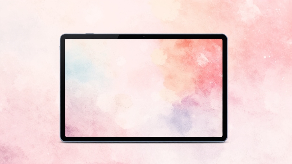 대화면 디스플레이: 시원한 작업 환경 (watercolor 스타일)