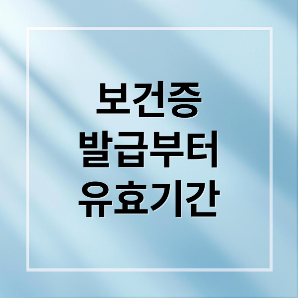 보건증, 모든 것: 발급부터 온라인, 유효기간, Q&A까지 9