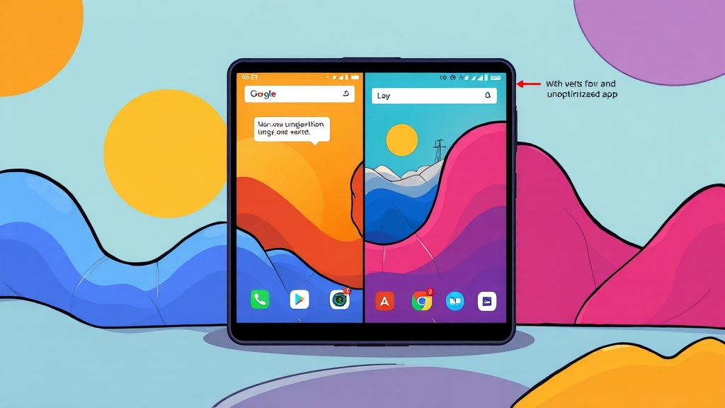 앱 최적화와 줌 기능 (cartoon 스타일)