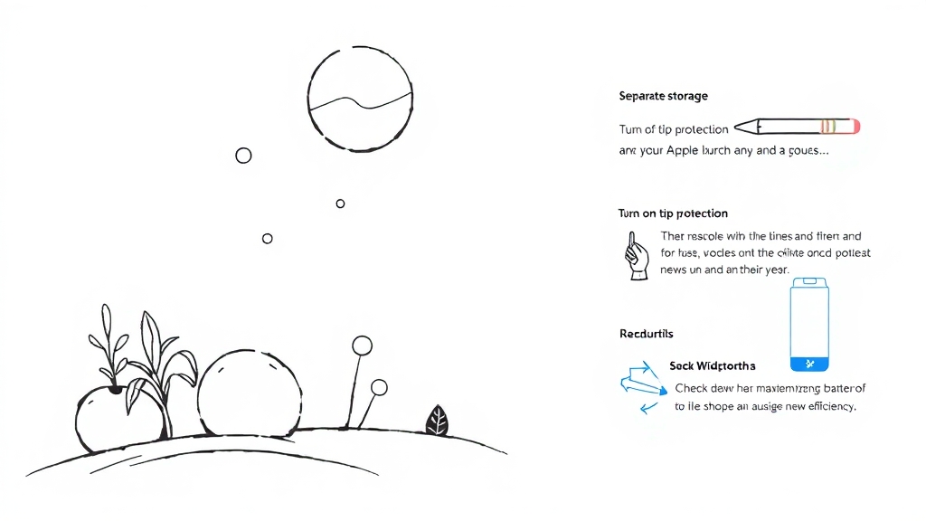 애플펜슬 프로 배터리 효율 극대화 방법 (illustration 스타일)