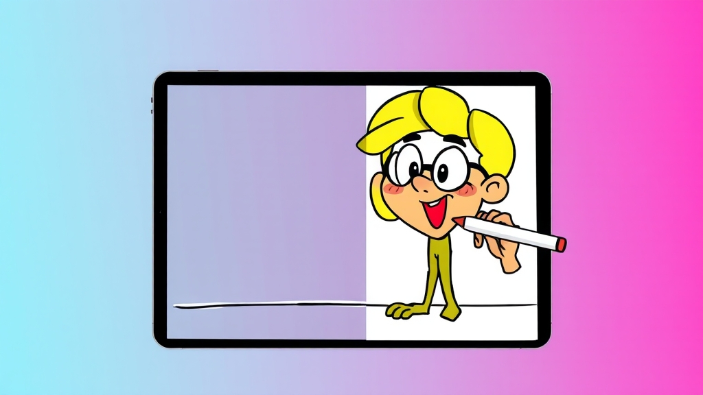 iPadOS 기능 및 활용 팁 (cartoon 스타일)