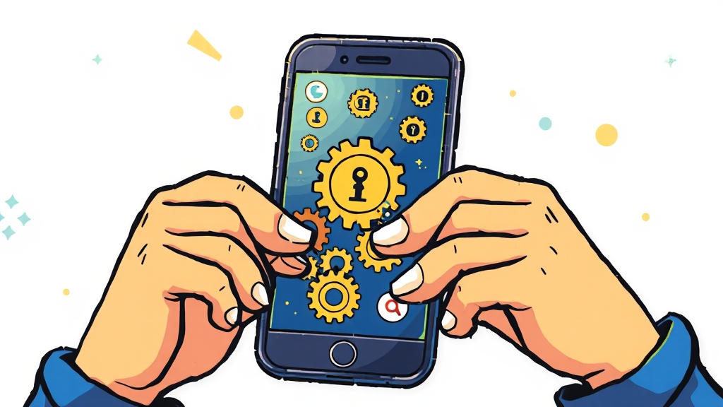 중고 거래 시 유의사항 (cartoon 스타일)