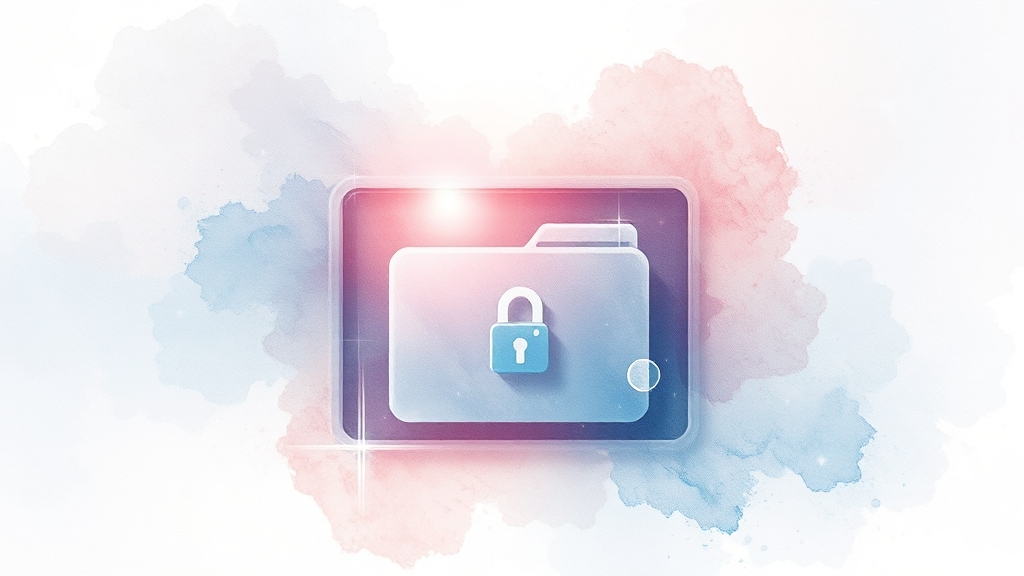 마이박스 보안 및 안전성 (watercolor 스타일)