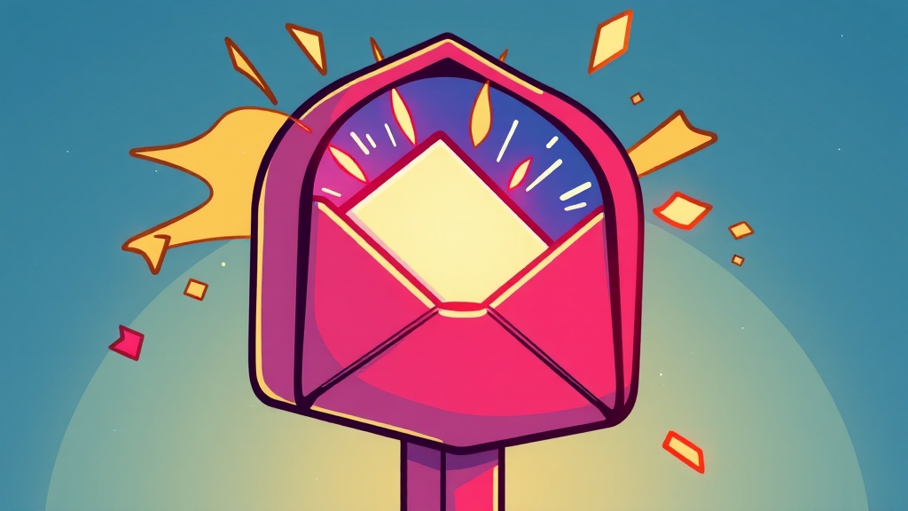 전자사서함 서비스 (cartoon 스타일)