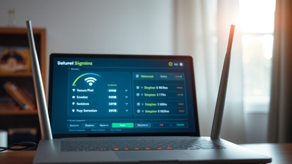 공유기 설정 & 펌웨어 업데이트 (realistic 스타일)