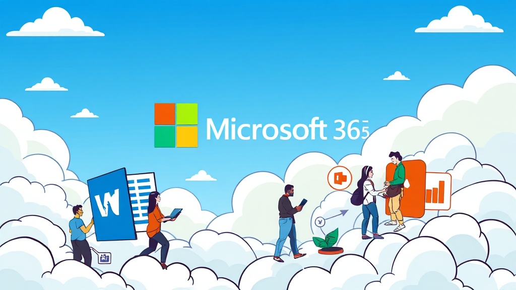 Microsoft 365 소개 (cartoon 스타일)