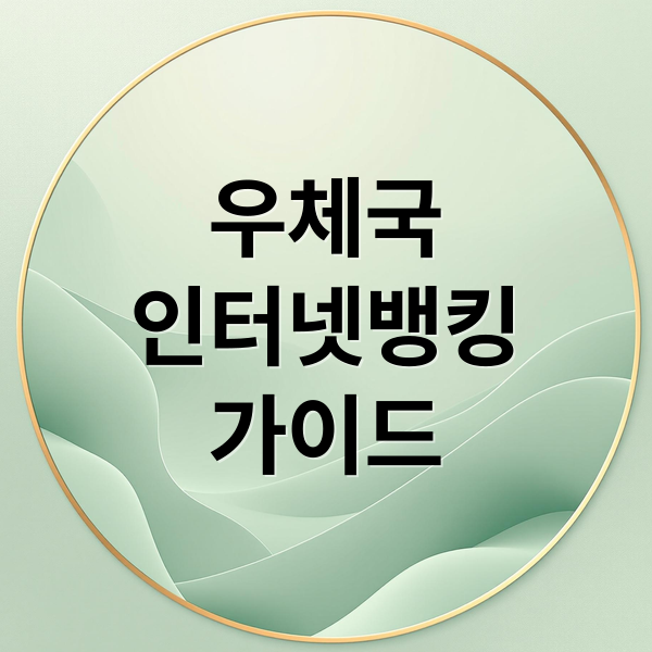 우체국 인터넷뱅킹 완벽 가이드: 가입부터 보안, 문제 해결까지! 1