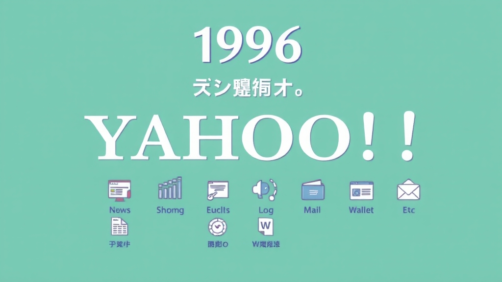 야후 재팬 서비스 소개 및 역사 (illustration 스타일)