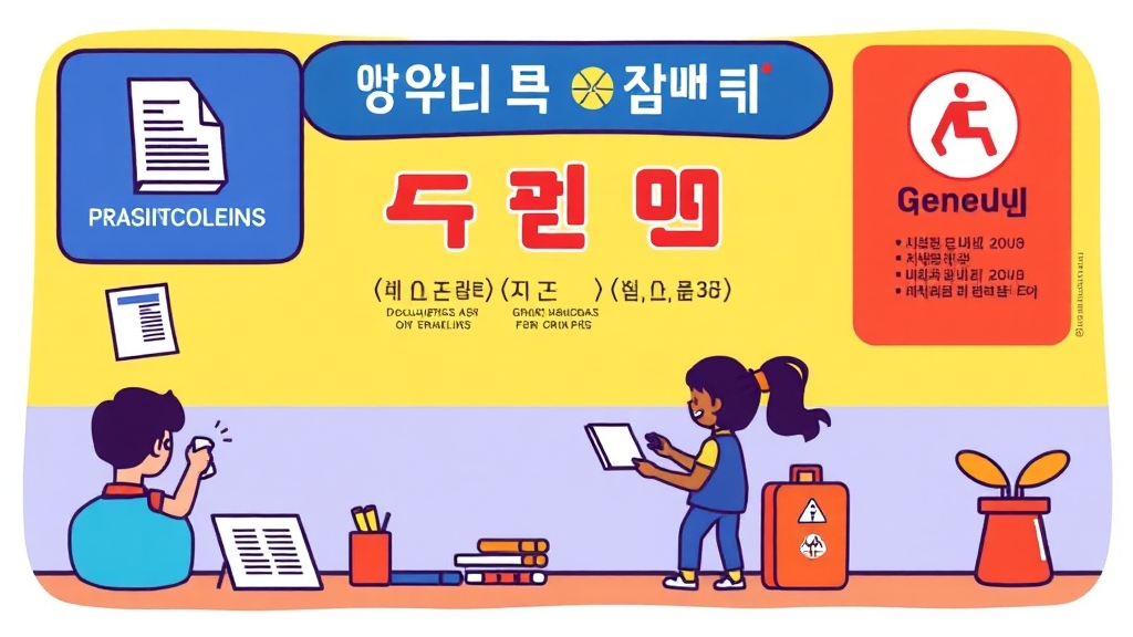 발급 & 이용 시 유의사항 (cartoon 스타일)