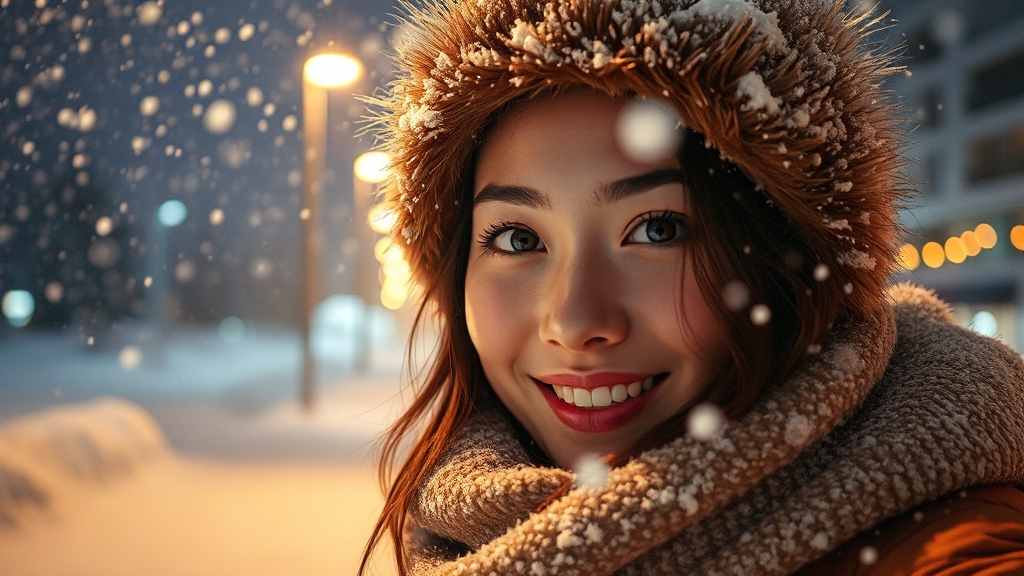 메이투 AI 겨울 필터 활용법 (realistic 스타일)