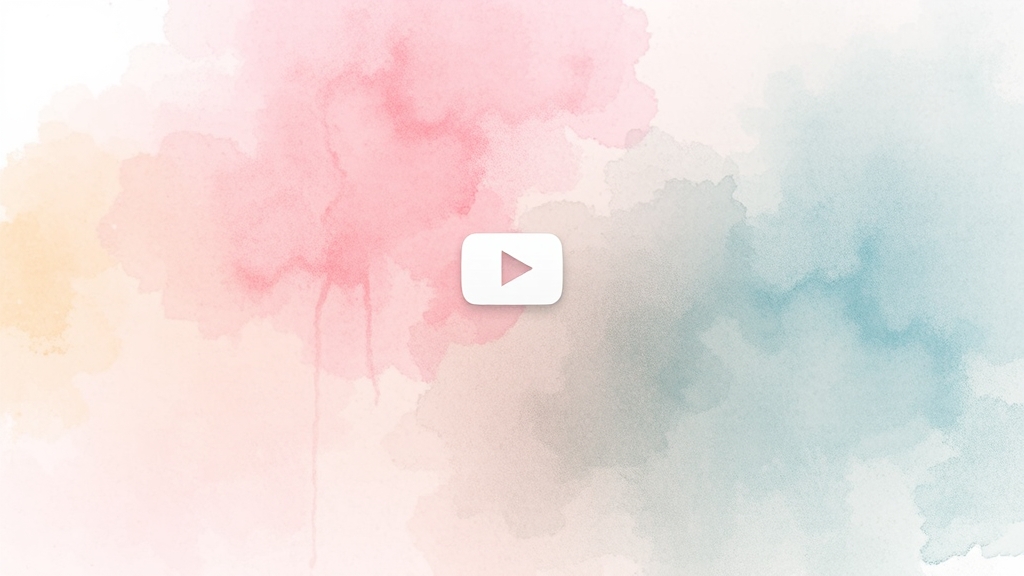 유튜브 저장 완벽 가이드 (watercolor 스타일)