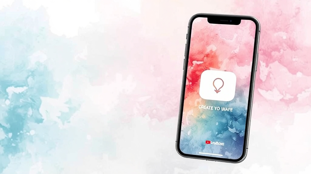 스마트폰 유튜브 저장법 (watercolor 스타일)