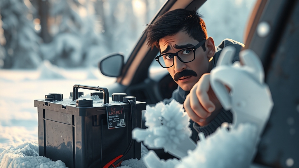 배터리 점검 및 예방 정비 (realistic 스타일)