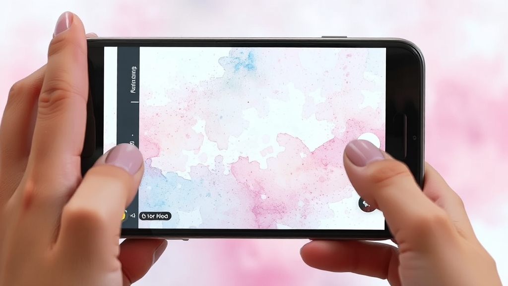 모바일 화면 녹화 (안드로이드/아이폰) (watercolor 스타일)