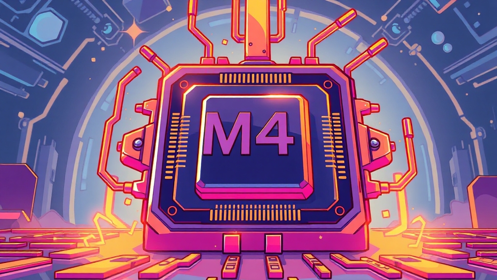M4 Pro 칩셋 심층 분석 (cartoon 스타일)