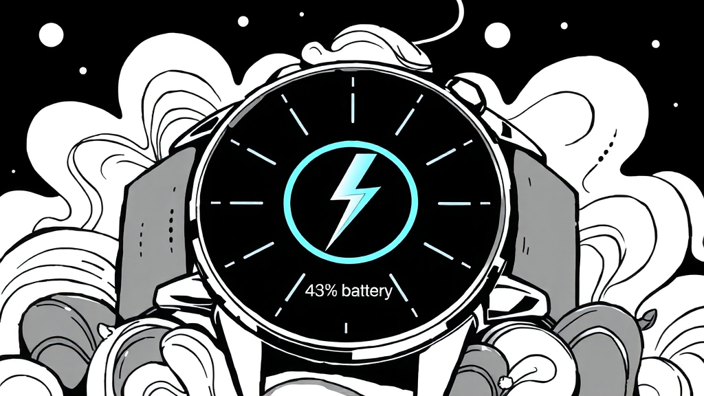 배터리 성능 및 사용 시간 (illustration 스타일)