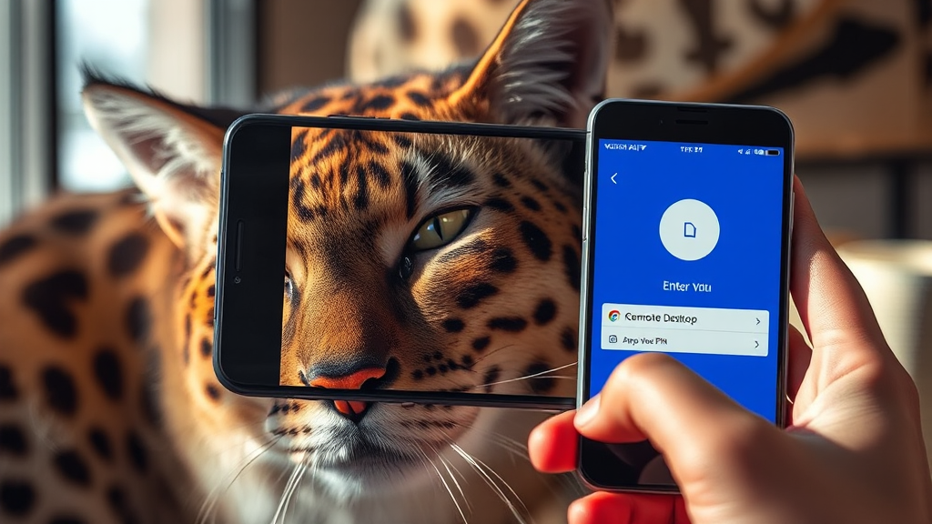 크롬 원격 데스크톱 설정 (스마트폰/클라이언트) (realistic 스타일)