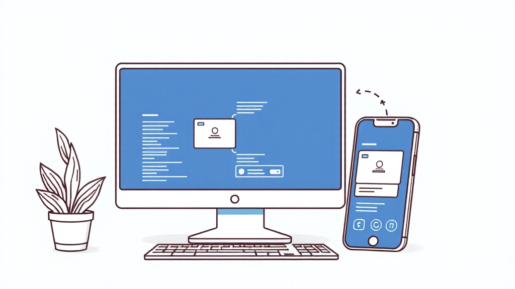 크롬 원격 데스크톱 사용 방법 (illustration 스타일)