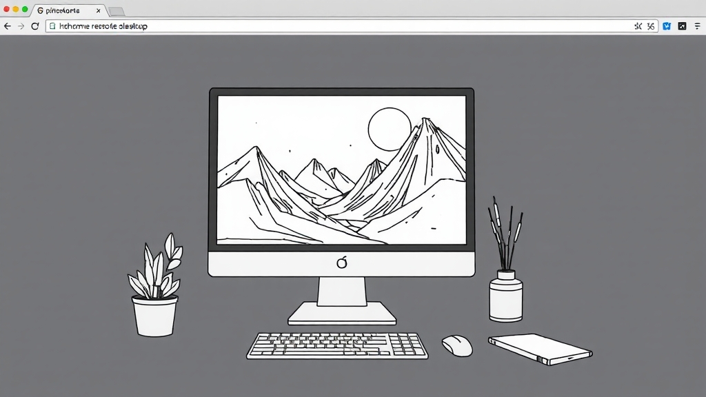 크롬 원격 데스크톱 활용 팁 (illustration 스타일)