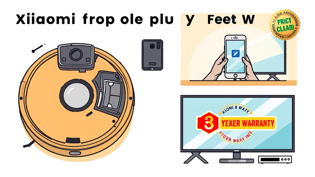 샤오미 수리 가능 제품 및 보증 정책 (cartoon 스타일)