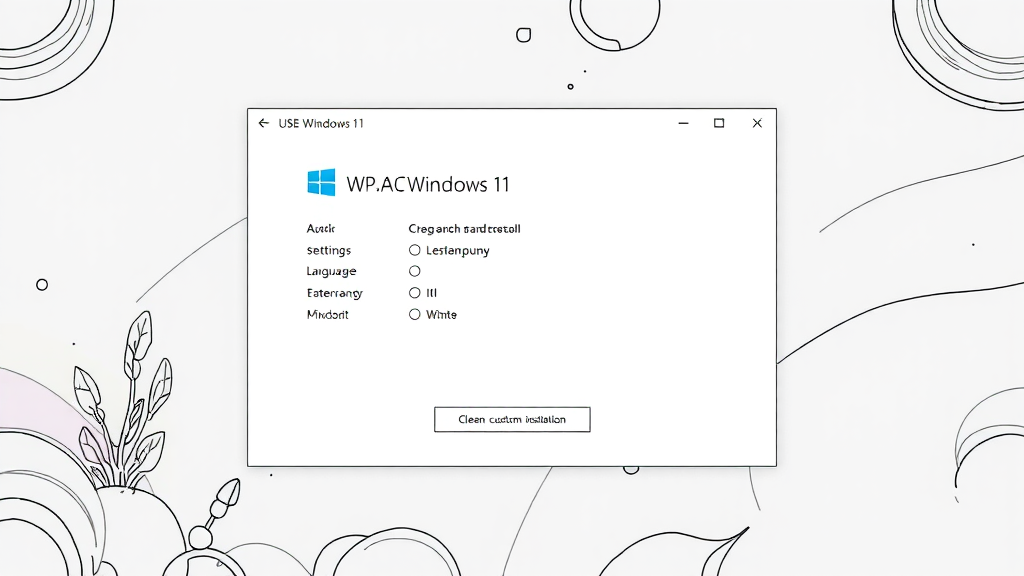 윈도우 11 설치 과정 (illustration 스타일)