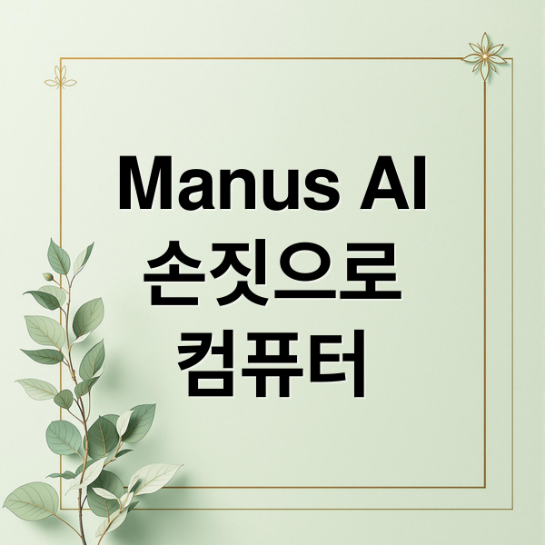 Manus AI 완벽 분석: 손짓으로 컴퓨터를? 기술, 활용, 논란, 미래 9