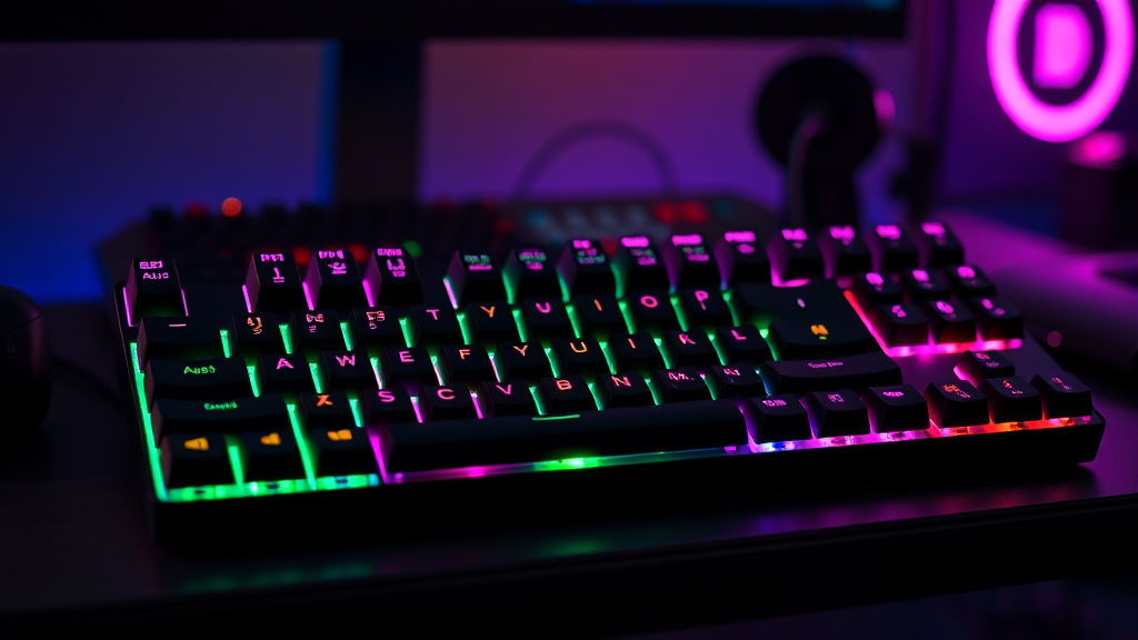 핫스왑 기능 및 RGB 조명 효과 (realistic 스타일)