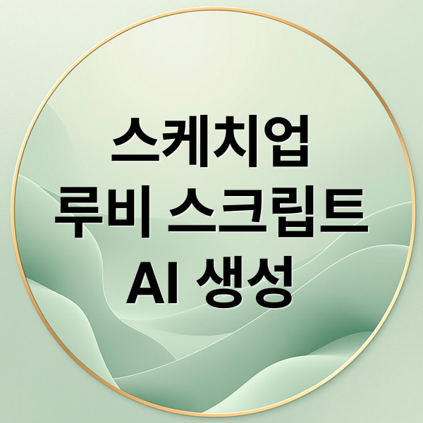 스케치업 루비 스크립트 완전 정복: 설치, 활용, AI 생성까지! 7