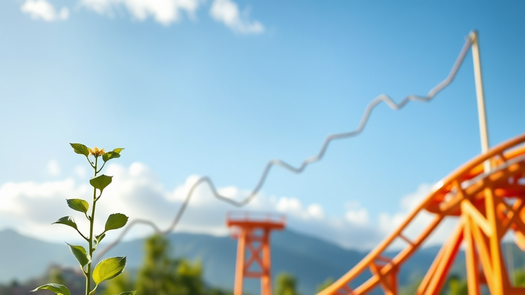 카카오페이 주가 현황 및 변동성 (realistic 스타일)