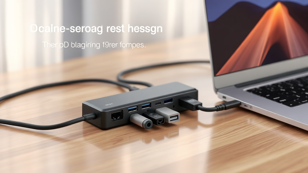 USB-C 멀티허브 선택 팁 (realistic 스타일)