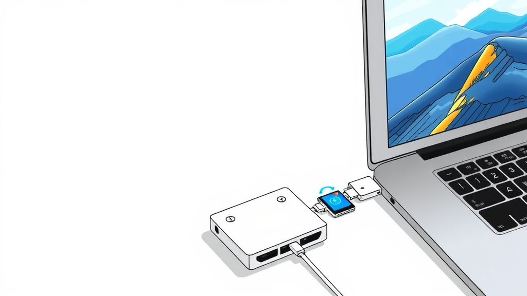 멀티허브 활용 팁 (illustration 스타일)